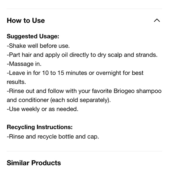 NIB Briogeo Scalp Revival Rosemary Pre-Wash Scalp and Hair Oil - Picture 5 of 6